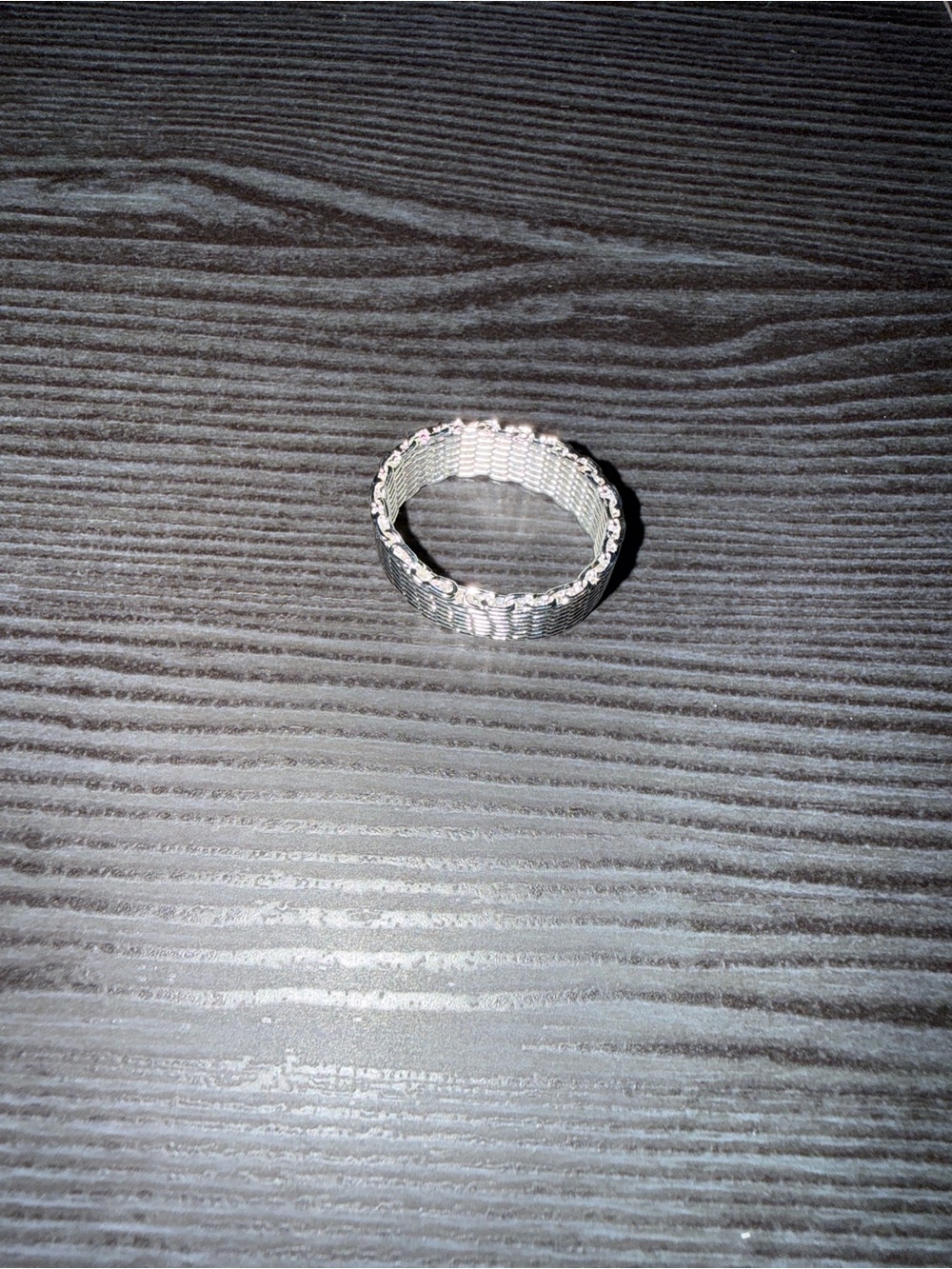 Silver Mesh Link Ring - Picture 5 of 6